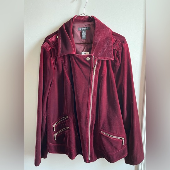 INC International Concepts Jackets & Blazers - NWT: A beautiful burgundy INC velvet jacket